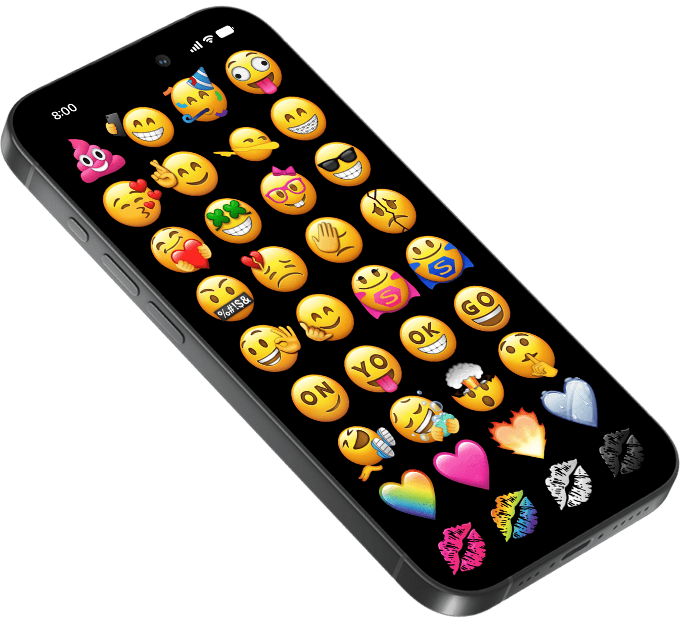 iPhone with app screenshot